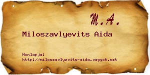 Miloszavlyevits Aida névjegykártya